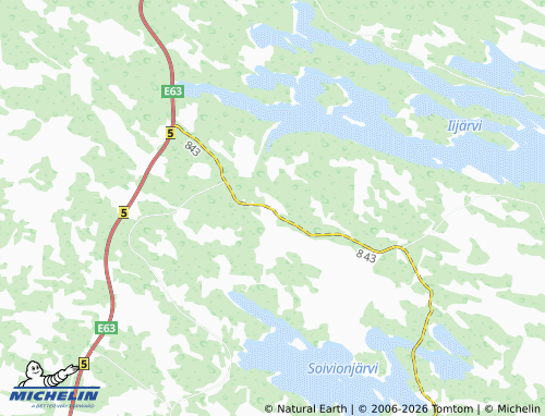 MICHELIN Poussu map - ViaMichelin
