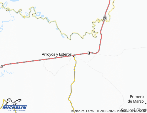 Mapa MICHELIN Arroyos y Esteros - ViaMichelin