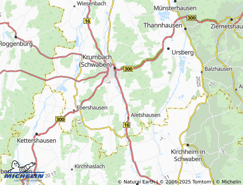 MICHELIN Niederraunau map - ViaMichelin