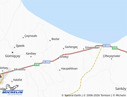 Mapa MICHELIN Gerlengeç - ViaMichelin