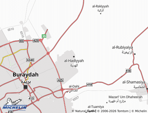 MICHELIN-Landkarte al-Hadiyyah - ViaMichelin