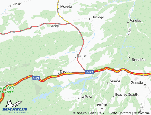 MICHELIN Darro map - ViaMichelin