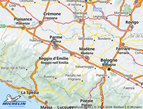 Mappa MICHELIN Reggio nell'Emilia - ViaMichelin