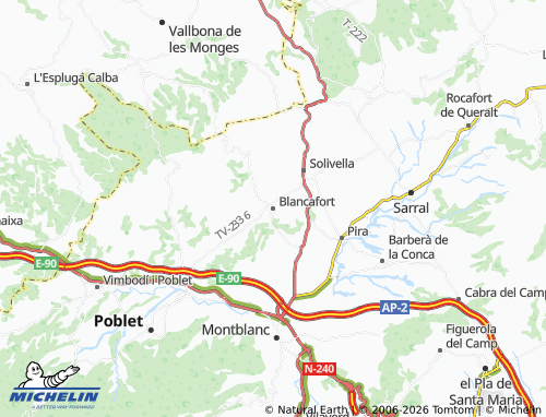 MICHELIN-Landkarte Blancafort - ViaMichelin