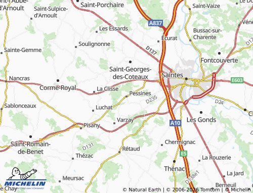 Mapa MICHELIN Pessines - ViaMichelin
