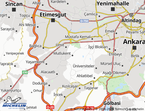 MICHELIN Mutlukent map - ViaMichelin