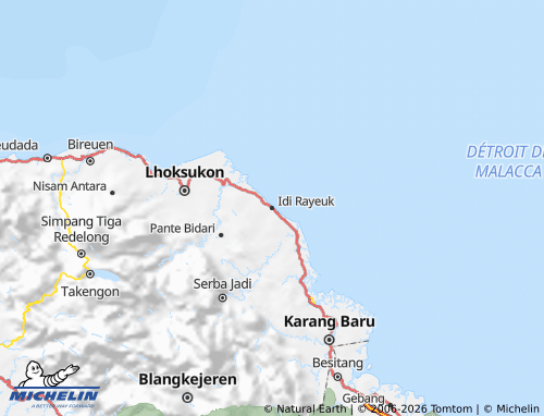 Mapa MICHELIN Aceh Timur - ViaMichelin