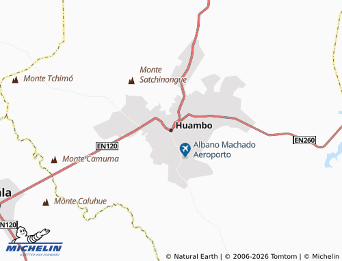 Kaart MICHELIN Huambo - ViaMichelin