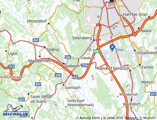 MICHELIN Tobelbad map - ViaMichelin