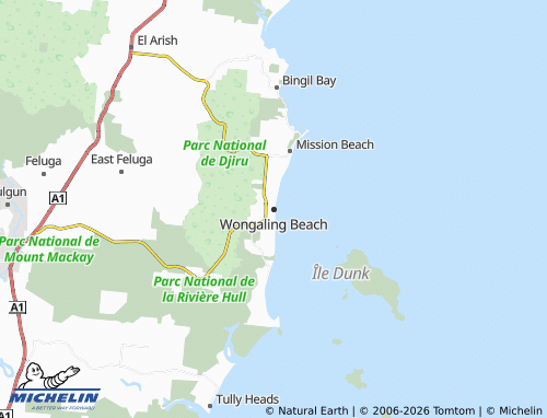 MICHELIN Wongaling Beach map - ViaMichelin