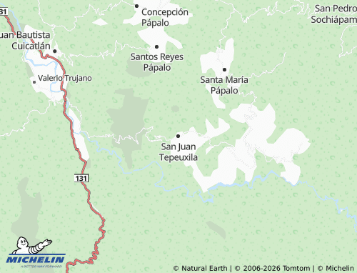 Mappa MICHELIN San Juan Tepeuxila - ViaMichelin