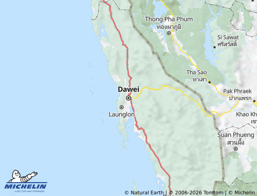 MICHELIN Dawei District map - ViaMichelin