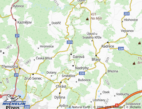 Mappa MICHELIN Darová - ViaMichelin