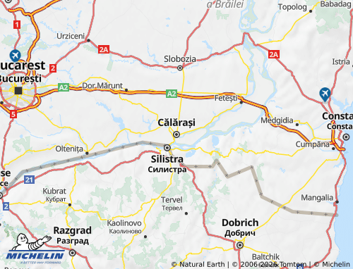 MICHELIN-Landkarte Călărași - ViaMichelin