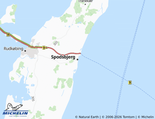 Kaart MICHELIN Spodsbjerg - ViaMichelin