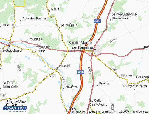 MICHELIN-Landkarte Les Piraudières - ViaMichelin