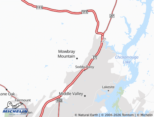 Mapa MICHELIN Mowbray Mountain - ViaMichelin