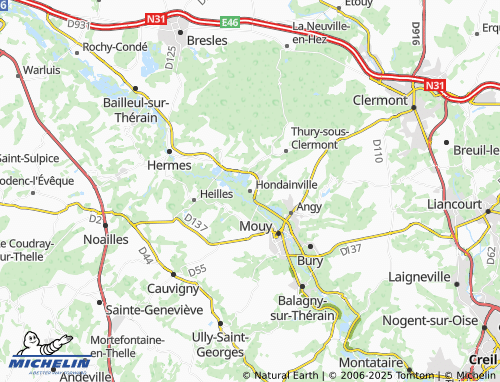 Carte MICHELIN Hondainville - ViaMichelin
