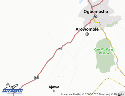 MICHELIN Obada map - ViaMichelin
