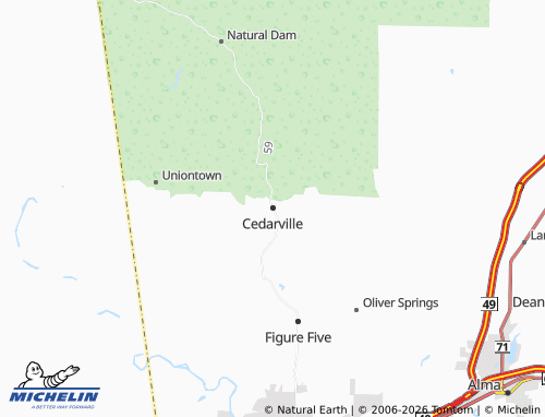Carte MICHELIN Cedarville - ViaMichelin