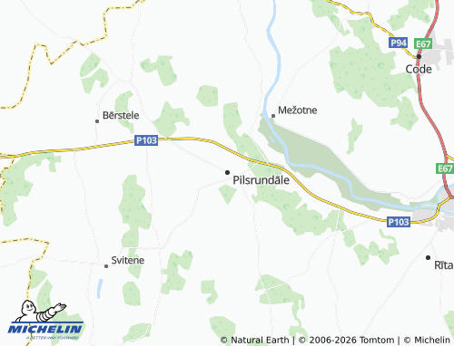 Mapa MICHELIN Pilsrundāle - ViaMichelin