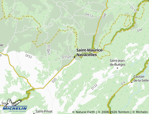 Mapa MICHELIN Saint-Maurice-Navacelles - ViaMichelin