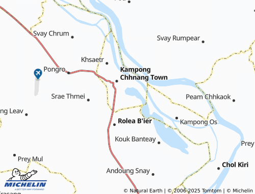 Mapa MICHELIN Kompong Chhnang - ViaMichelin
