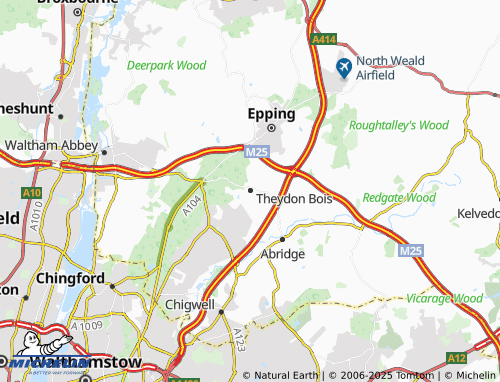 Mappa MICHELIN Theydon Bois - ViaMichelin
