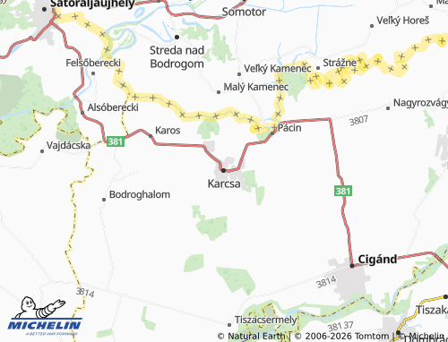 MICHELIN-Landkarte Karcsa - ViaMichelin