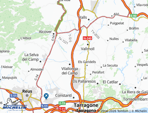 Mappa MICHELIN El Rourell - ViaMichelin