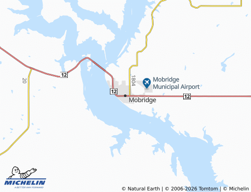 Carte MICHELIN Mobridge - ViaMichelin