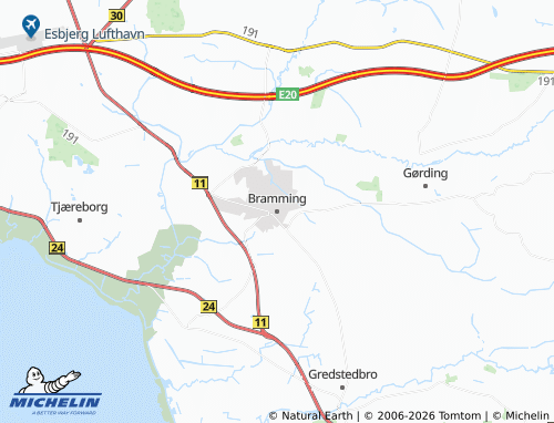 Kaart MICHELIN Bramming - ViaMichelin