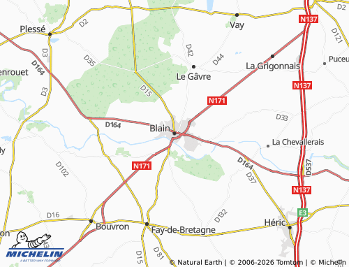Carte MICHELIN Blain - ViaMichelin