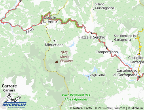 Kaart MICHELIN Gorfigliano - ViaMichelin
