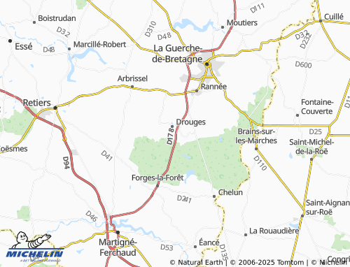 MICHELIN La Touche map - ViaMichelin