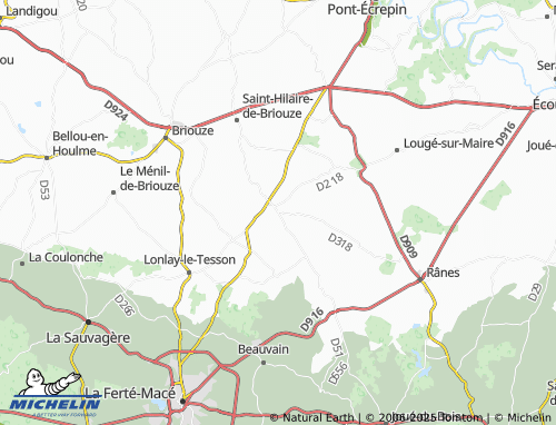 MICHELIN Faverolles map - ViaMichelin