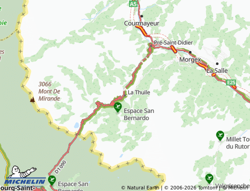 Carte MICHELIN La Thuile - ViaMichelin