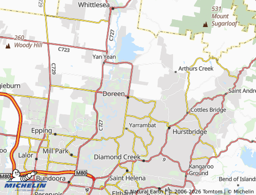 MICHELIN Doreen map - ViaMichelin