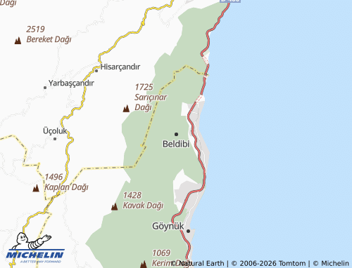 Mapa MICHELIN Beldibi - ViaMichelin