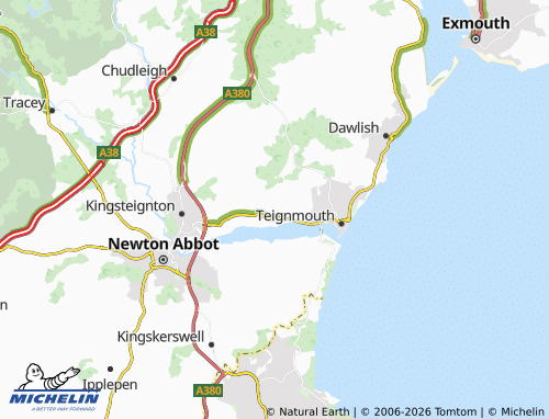 Carte MICHELIN Bishopsteignton - ViaMichelin