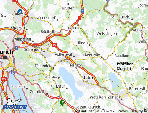 MICHELIN Volketswil map - ViaMichelin