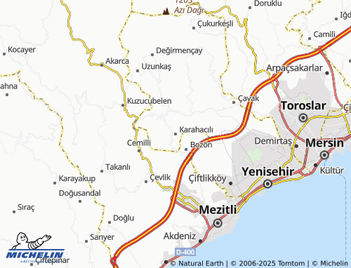 MICHELIN-Landkarte Karahacılı - ViaMichelin