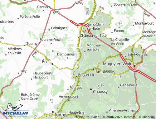 Mapa MICHELIN Aveny - ViaMichelin