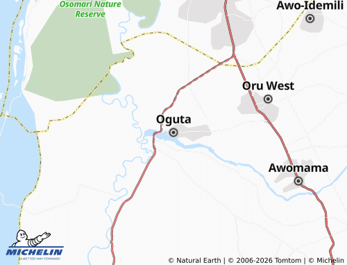 Mapa MICHELIN Oguta - ViaMichelin