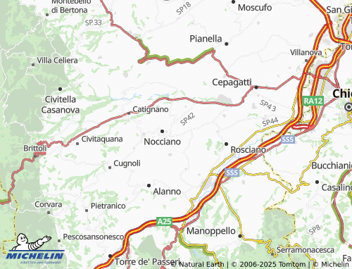 MICHELIN Collina map - ViaMichelin