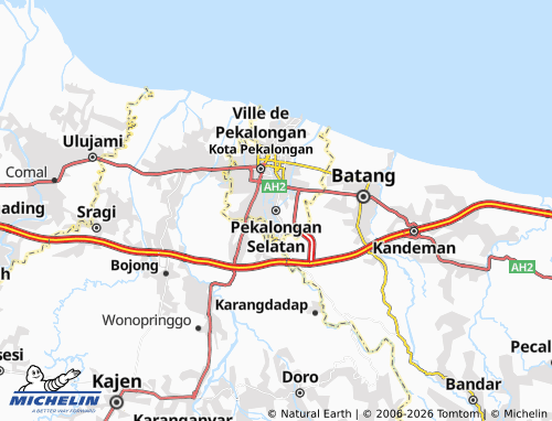 MICHELIN Pekalongan Selatan map - ViaMichelin