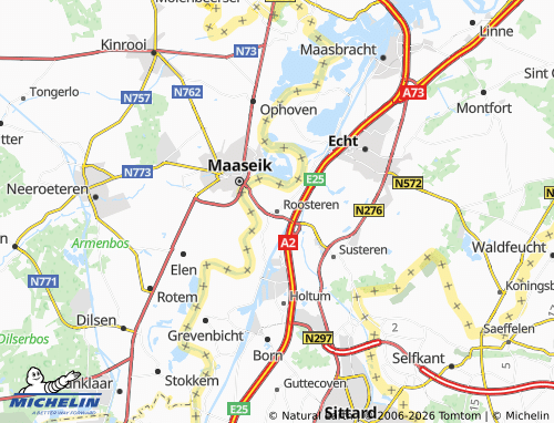 Mapa MICHELIN Roosteren - ViaMichelin