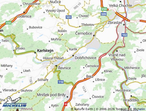 Mappa MICHELIN Dobřichovice - ViaMichelin