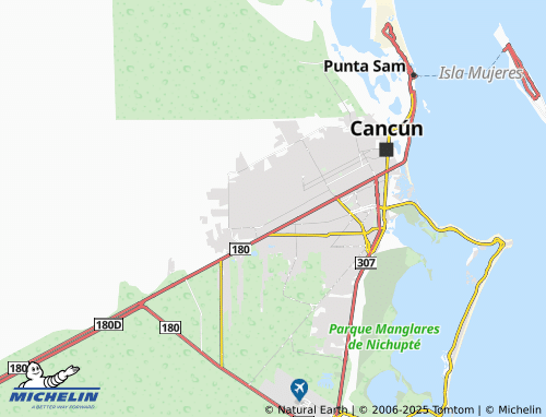 MICHELIN Residencial Nautilus Cancún map - ViaMichelin