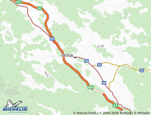 MICHELIN-Landkarte Otočac - ViaMichelin